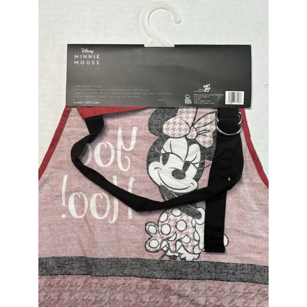 Disney Minnie Mouse Apron Yoo Hoo‎ Red Cotton Kitchen Cooking NWT BBQ Grill